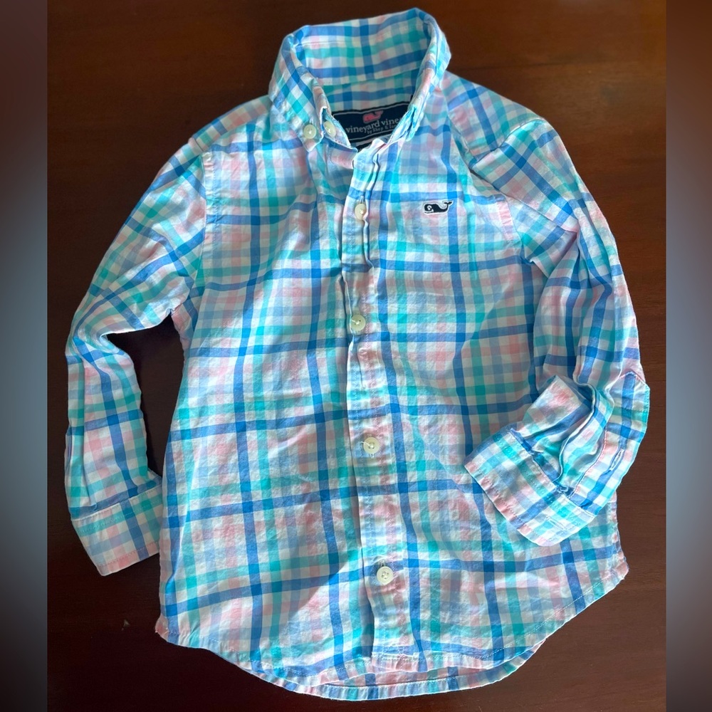 Vineyard Vines Button down Checked Shirt 2T Like NEW